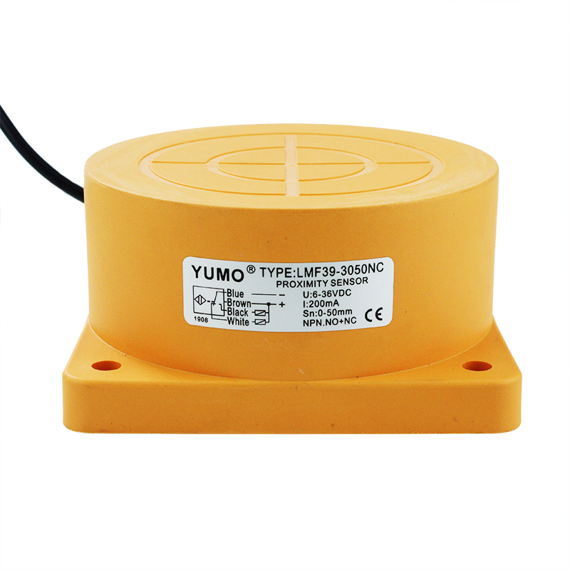 Sensor de proximidad inductivo NPN de tipo angular no empotrado LMF39-3050NC