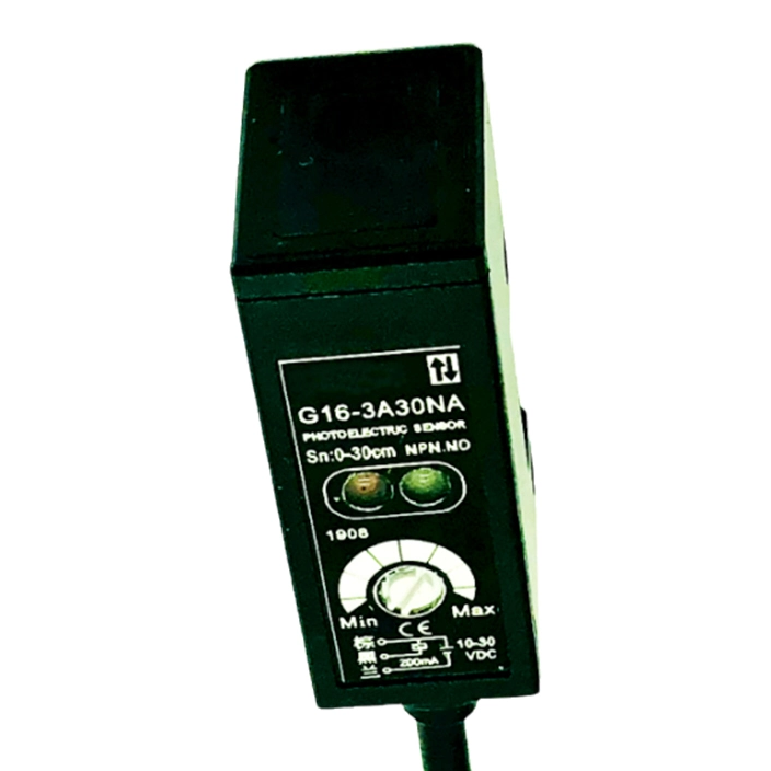 Sensor fotoeléctrico compacto infrarrojo de tipo difuso para sistema de codificación G16-3A30NA 